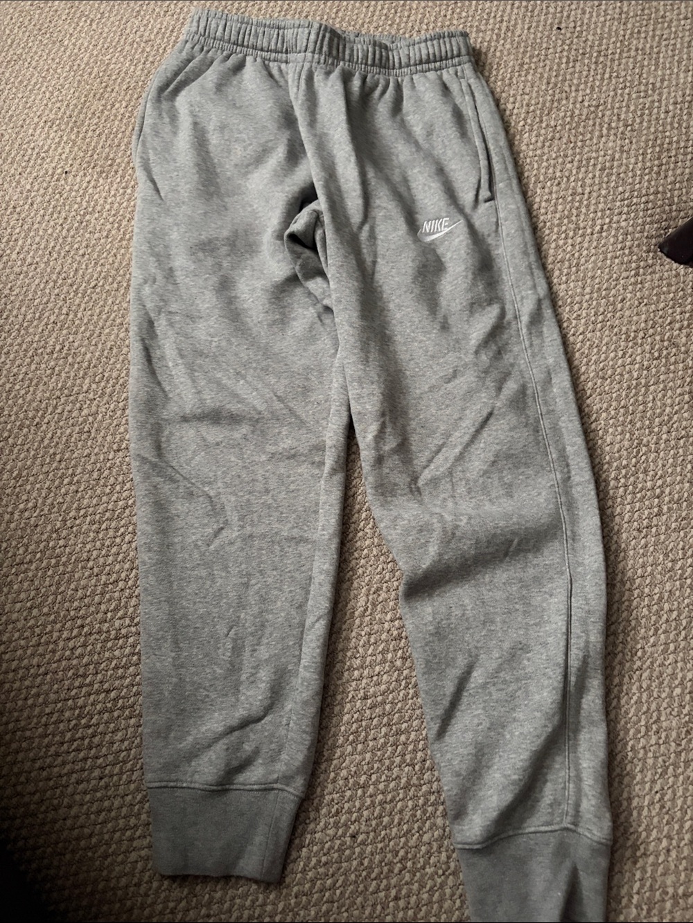 Nike men’s small grey Fleece Jogger Bottoms